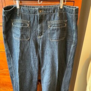 Old Navy Drapey Denim High Rise Baggy Wide Leg Jean, EUC, size 18